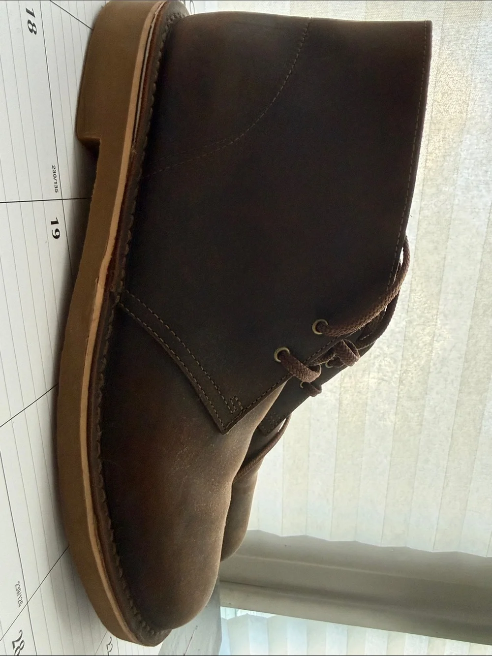 Clarks Dark Brown Leather Chukka Boots